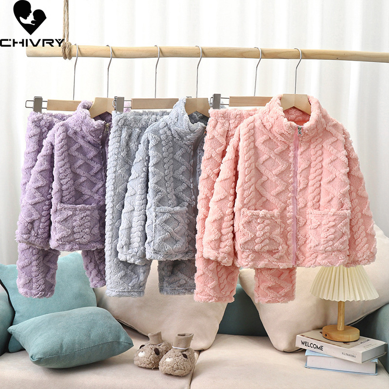 Baby Clothing Zipper - New Kids Winter Thicken Warm Flannel