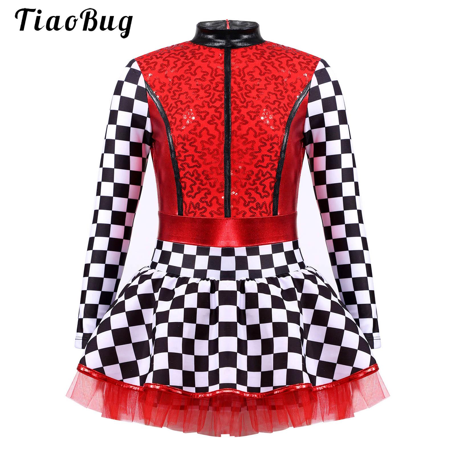 Baby Tutu Skirt - Girls Checkerboard Racer Driver Cosplay Dress
