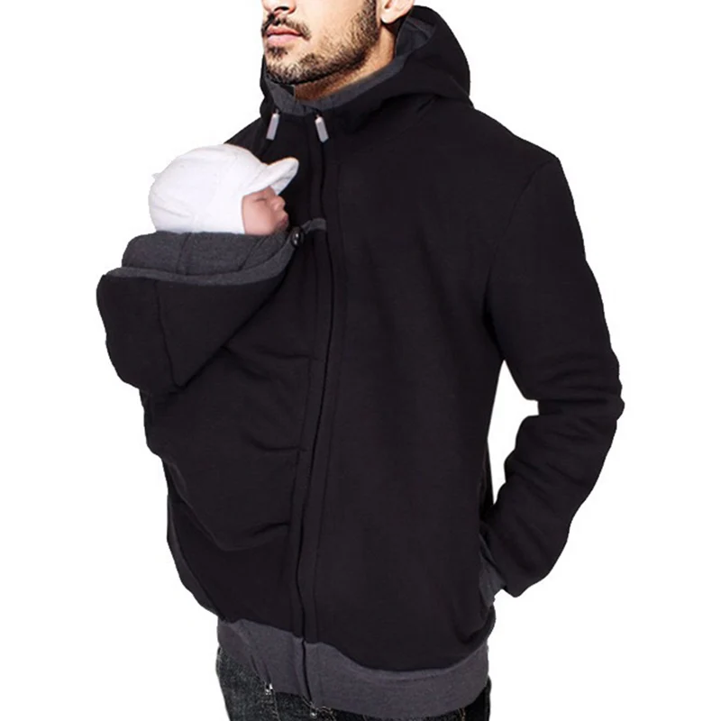 Baby Clothing Zipper - Autumn Winter Kangaroo Baby Carrier Hooded