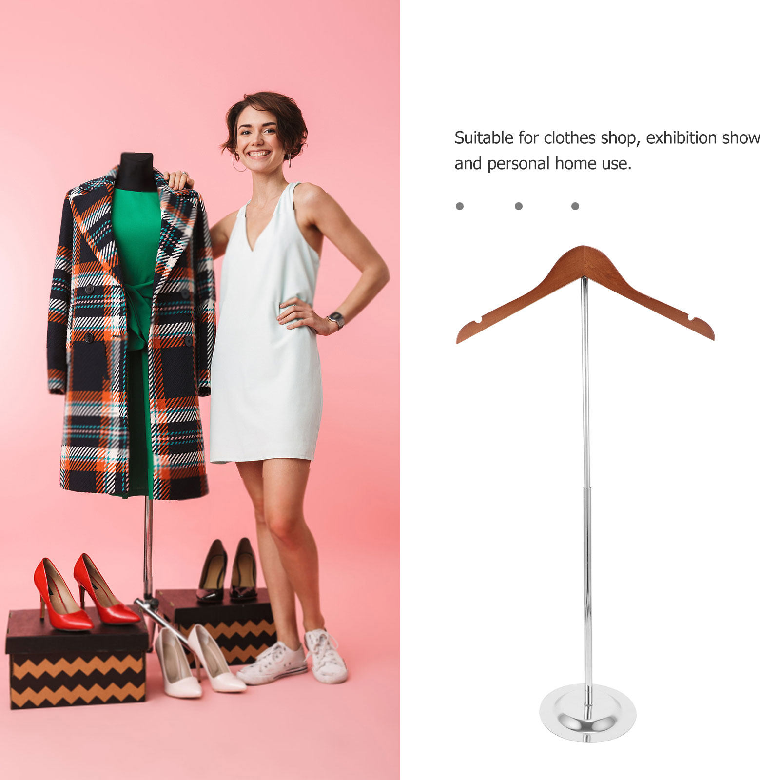 T-Shaped Clothing Display Stan - Baby Clothing Store recension och pris
