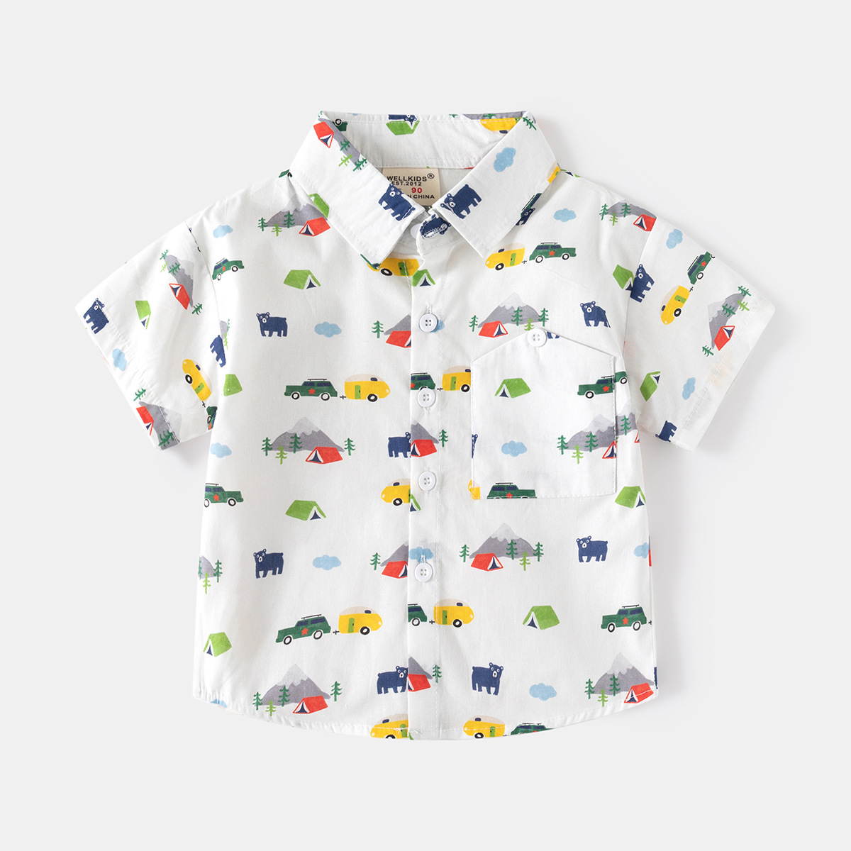 Boys' printed shirt 2025 summe - Baby Clothing Korea recension och pris