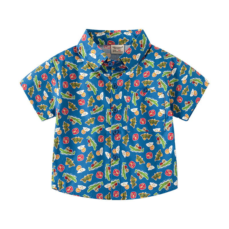 Boys' printed shirt 2025 summe - Baby Clothing Korea recension och pris