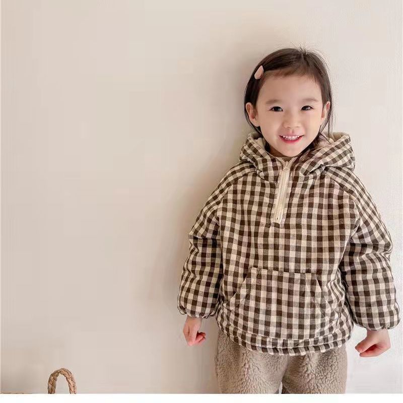 Fashion Plaid Kids Jacket 2026 - Baby Clothing Zipper recension och pris
