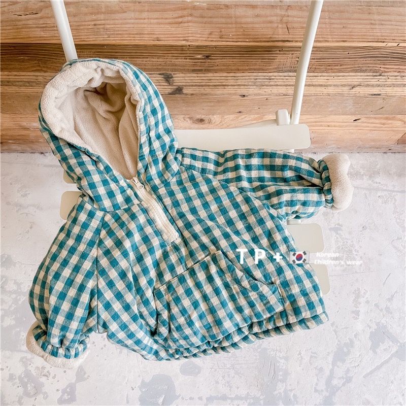 Fashion Plaid Kids Jacket 2026 - Baby Clothing Zipper recension och pris