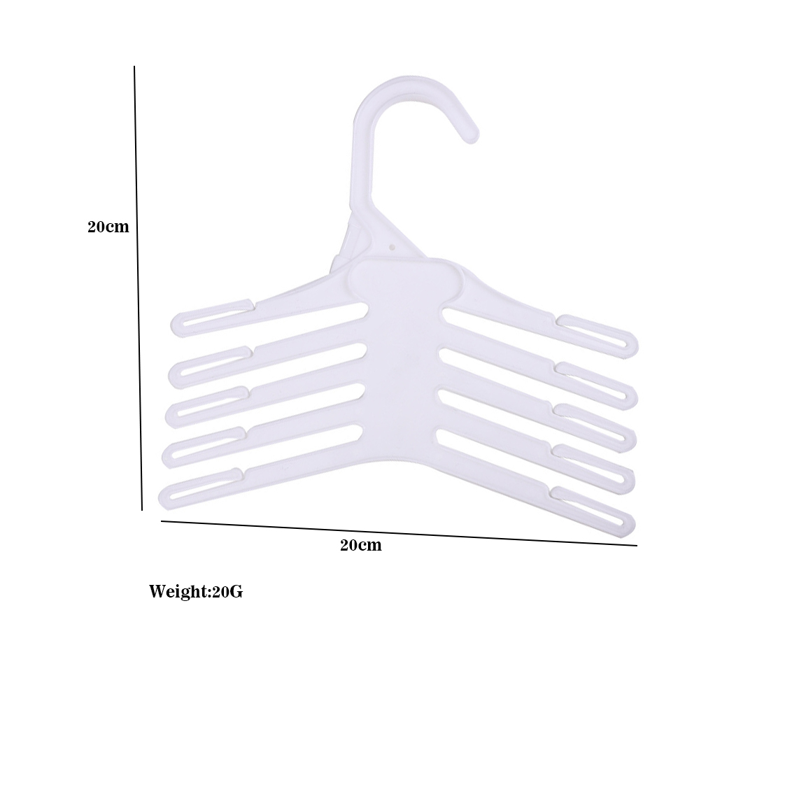White 20 PCS Plastic Non-Slip  - Baby Clothing Layers recension och pris