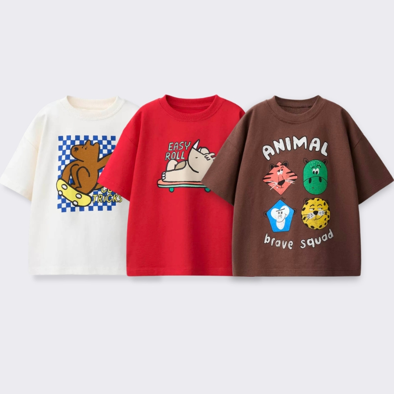 Printed Cartoon T-shirt For Ki - Baby Clothing For Summer recension och pris