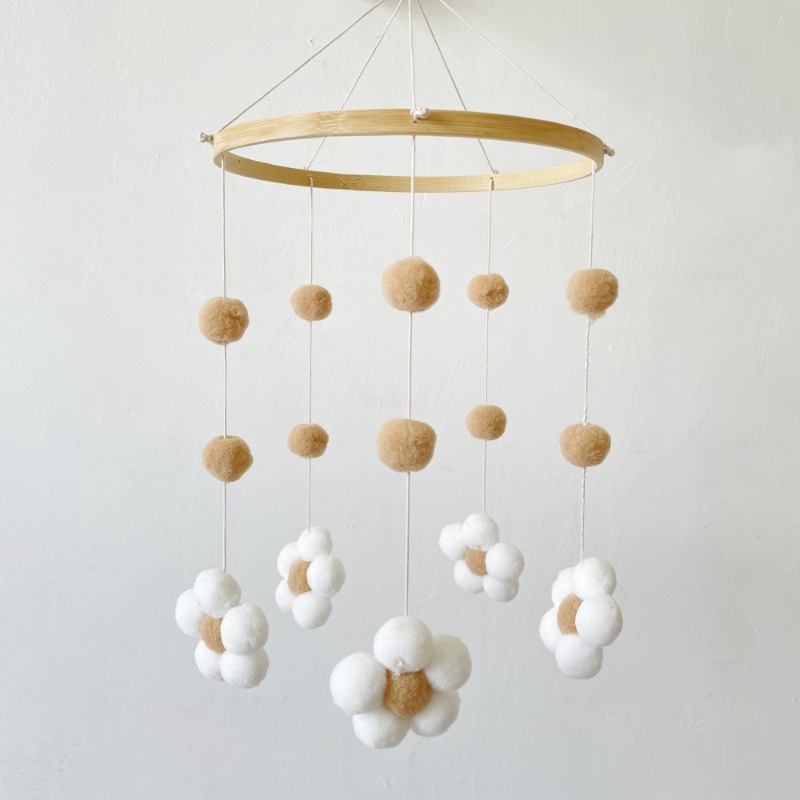Ins Nordic Fur Ball Flower Win - Baby Clothing For Bed recension och pris