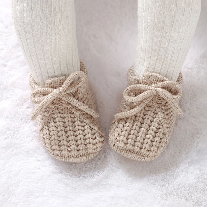 Baby Shoes Knitted Newborn Bed - Baby Clothing For Bed recension och pris