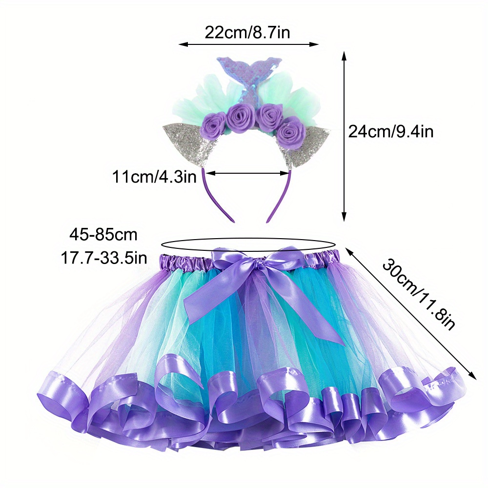 Girls' Mermaid Hairdband Mesh  - Baby Tutu Skirt recension och pris
