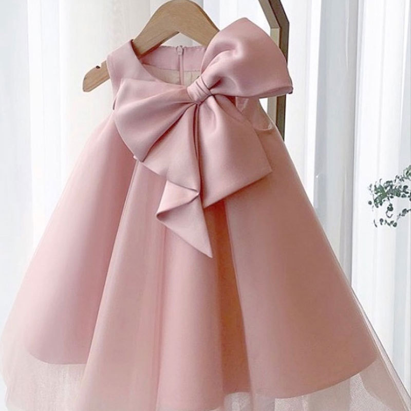 Summer Big Bow Baby Girl Dress - Baby Clothing For Summer recension och pris