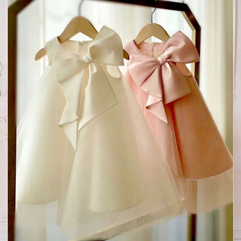 Summer Big Bow Baby Girl Dress - Baby Clothing For Summer recension och pris
