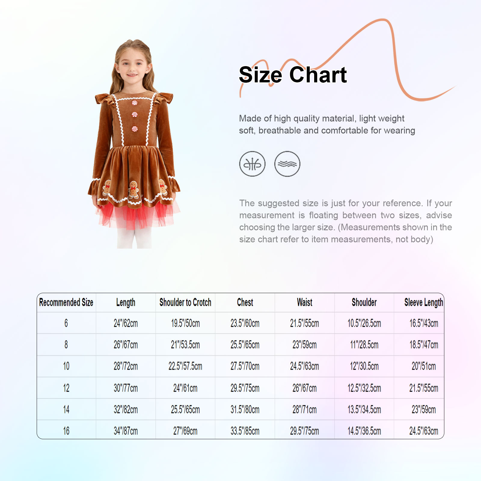 Girls Gingerbread Costume Cute - Baby Tutu Skirt recension och pris