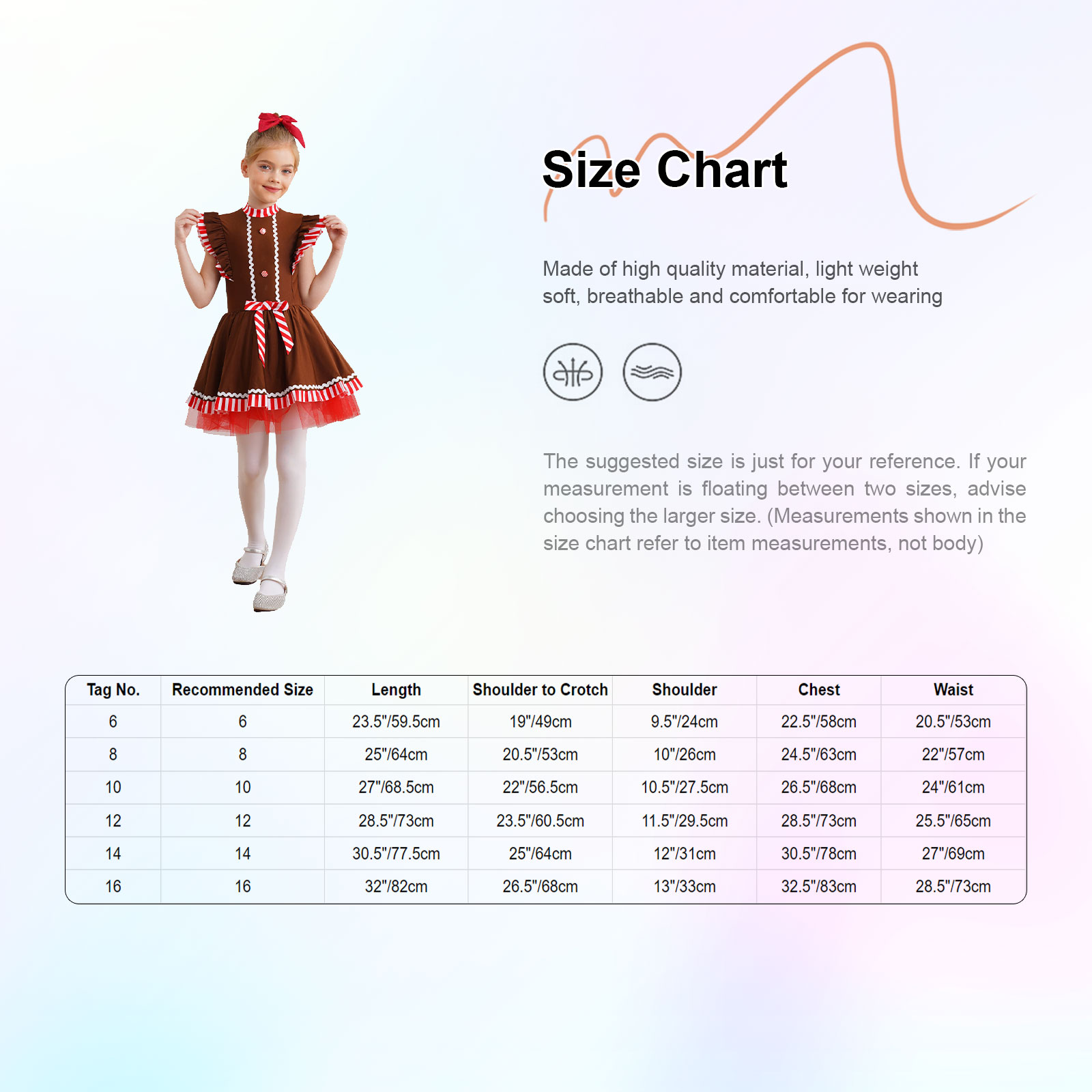 Girls Gingerbread Costume Cute - Baby Tutu Skirt recension och pris