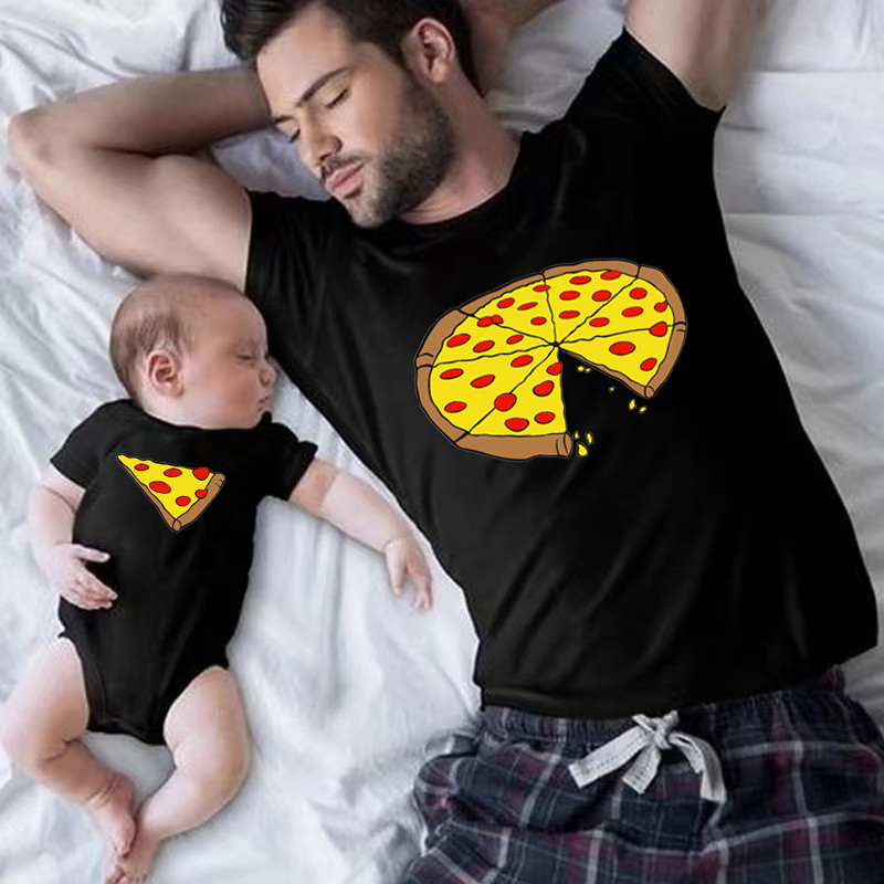 Funny Pizza Print Father Mothe - Baby Clothing For Sale recension och pris
