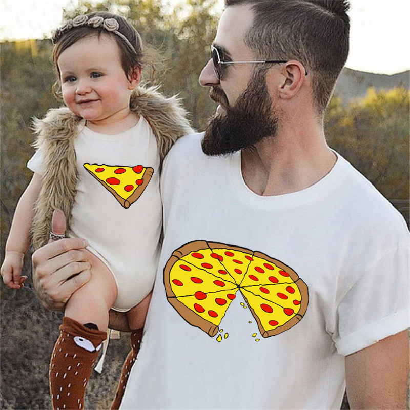 Funny Pizza Print Father Mothe - Baby Clothing For Sale recension och pris