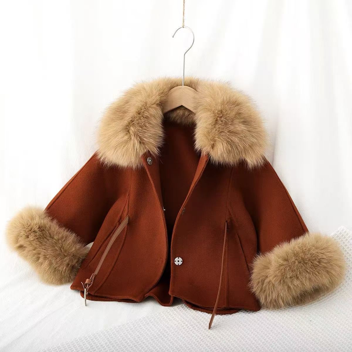 Girls' Double-sided Wool Coat  - Baby Clothing High End recension och pris