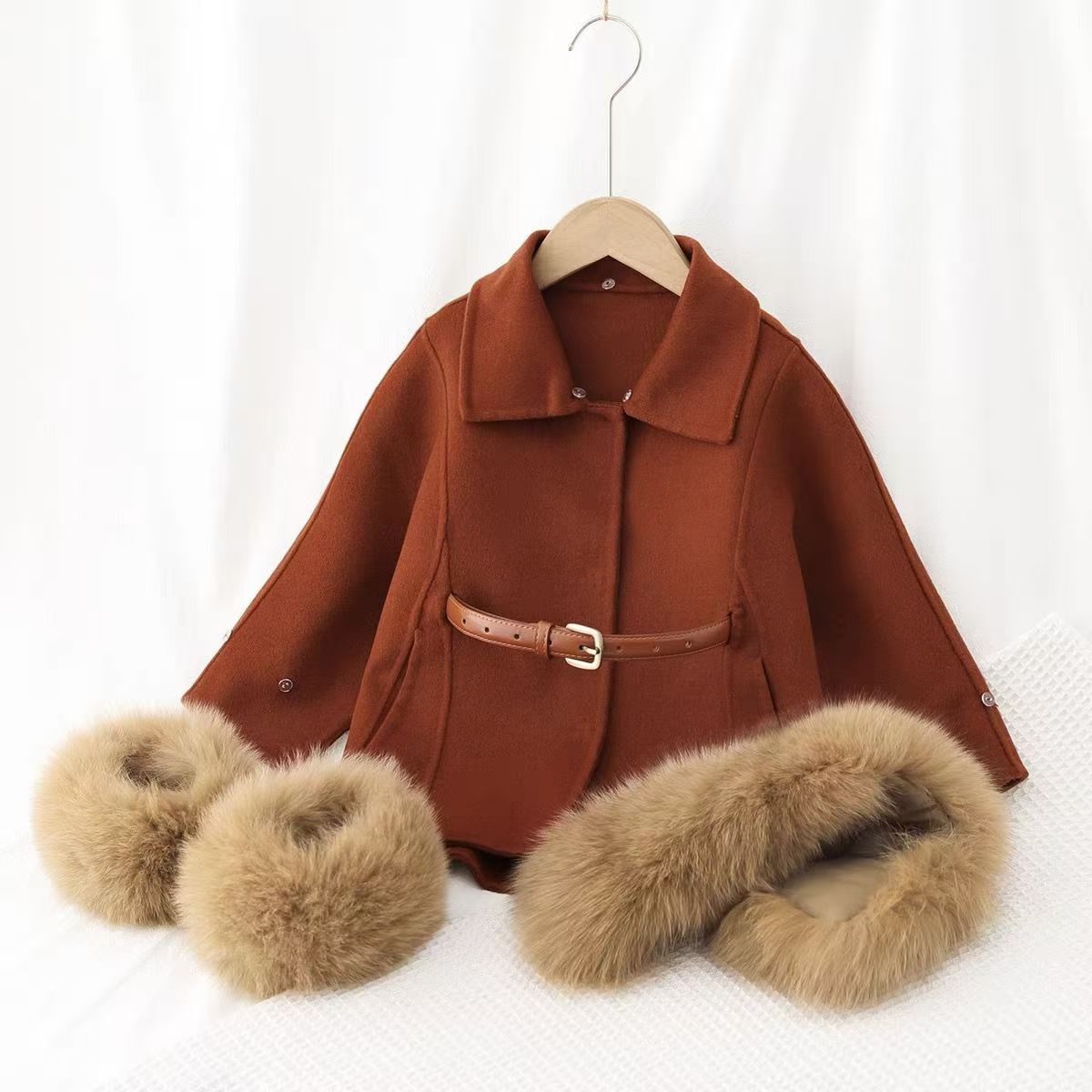 Girls' Double-sided Wool Coat  - Baby Clothing High End recension och pris