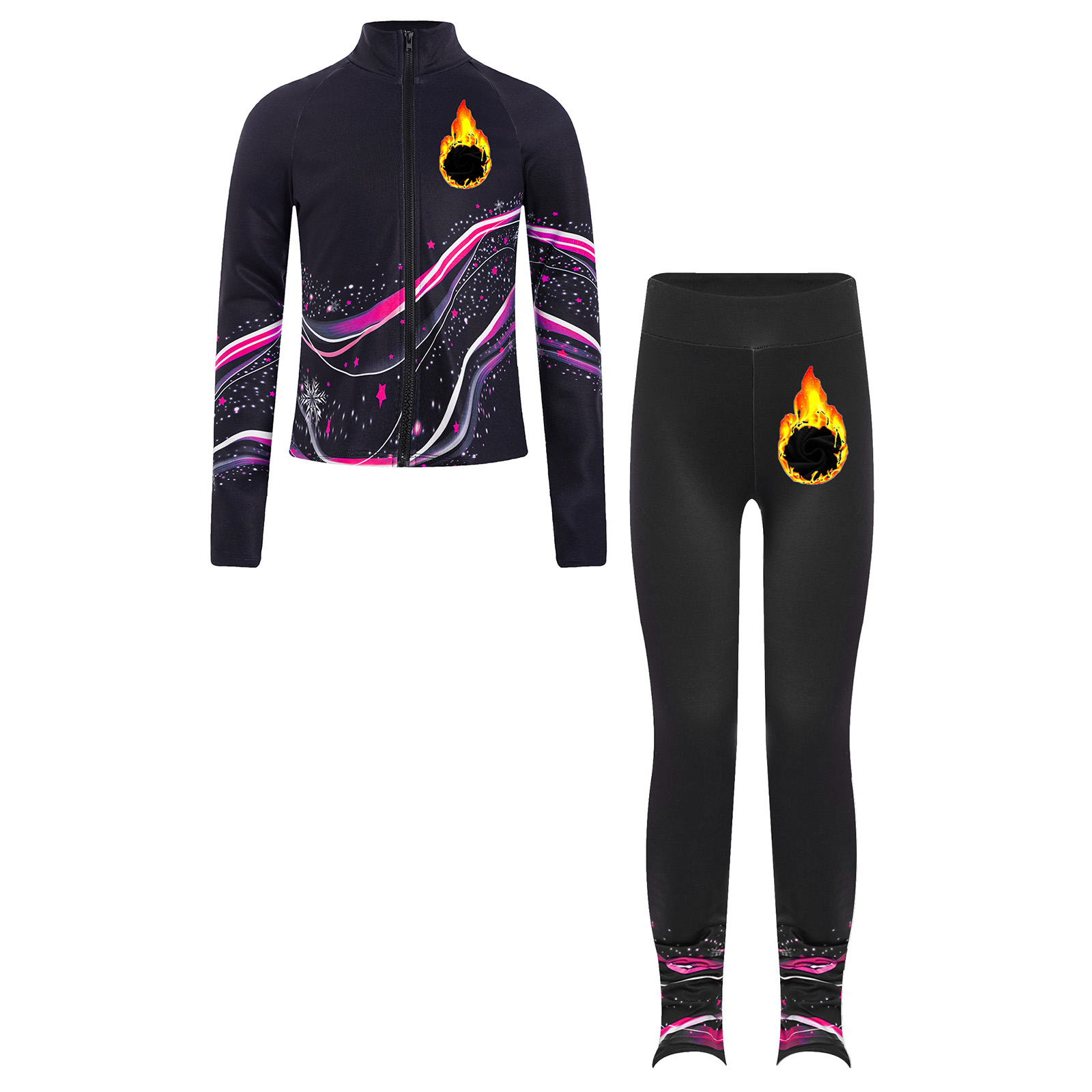 Kids Girls Fleece Figure Skati - Toddler Legging Set recension och pris