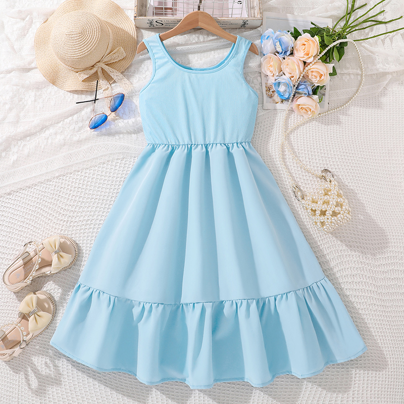 Baby Blue Color Sleeveless Rou - Baby Clothing Korea recension och pris