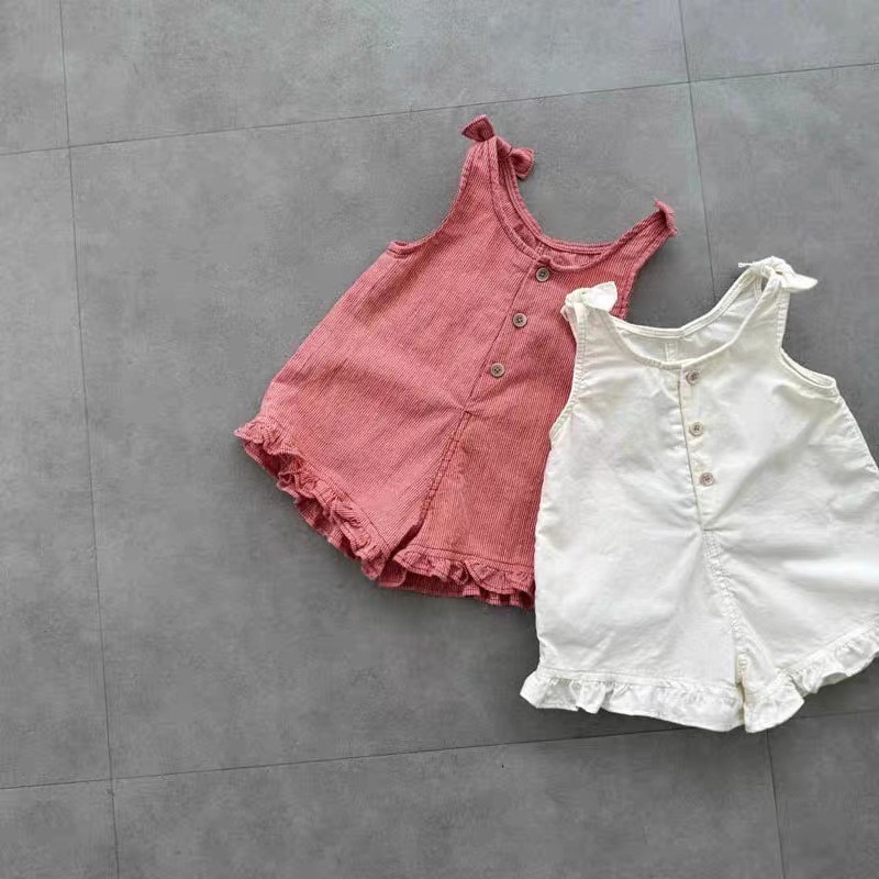 HY2831 Girls Summer Romper wit - Baby Clothing For Summer recension och pris